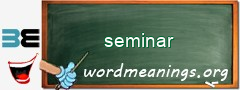 WordMeaning blackboard for seminar